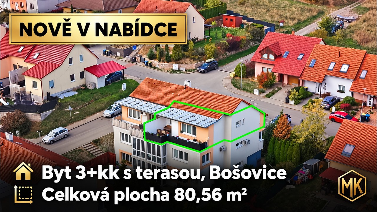 Byt 3+kk s terasou Bošovice